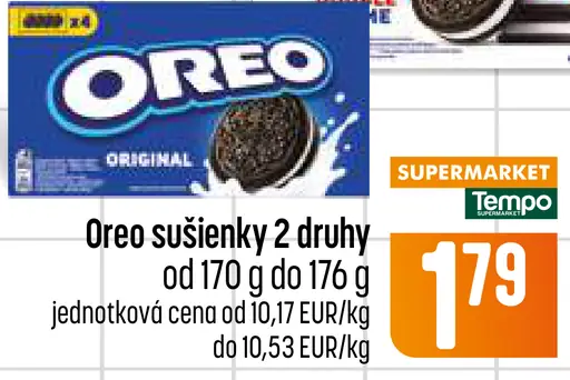 Oreo sušienky 2 druhy