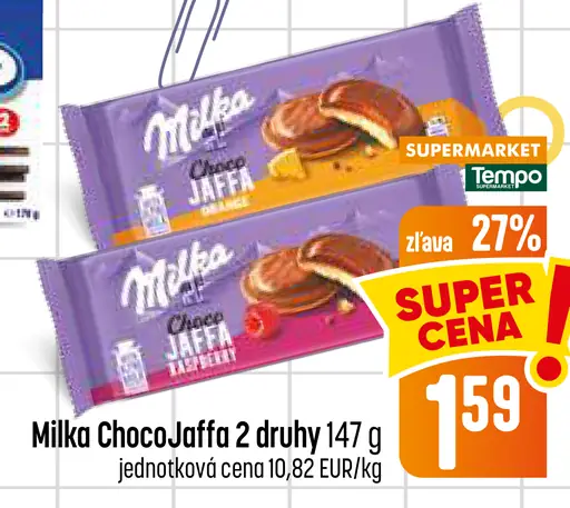 Milka Choco Jaffa sušienky 2 druhy
