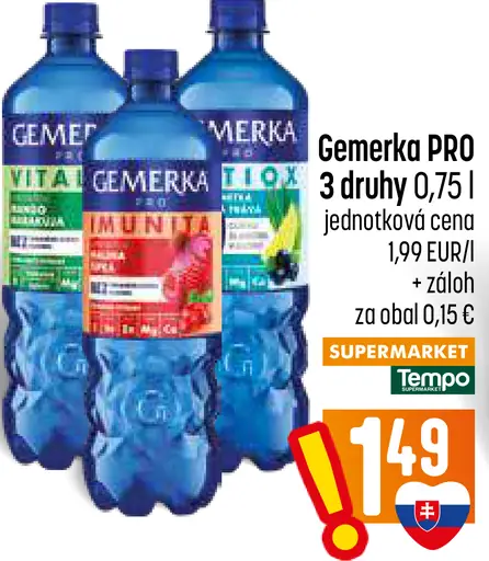 Gemerka PRO, rôzne druhy