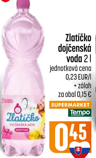 Zlatíčko dojčenská voda