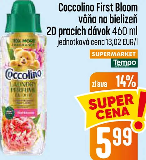 Coccolino First Bloom vôňa na bielizeň
