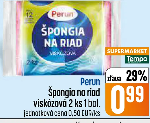 Perun špongia na riad viskózová