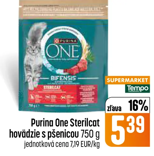 Purina One Sterilcat hovädzie s pšenicou