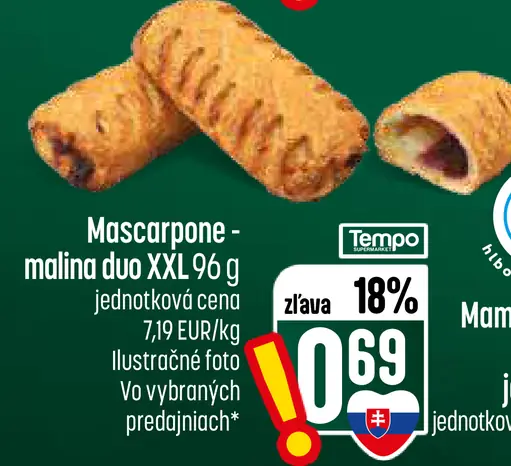 Mascarpone-malinové duo XXL