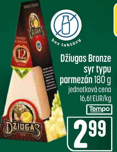 Džiugas Bronze syr typu parmezán
