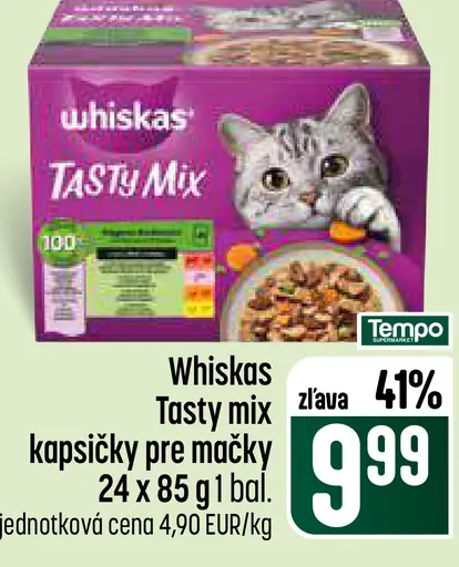 Whiskas Tasty mix kapsičky pre mačky