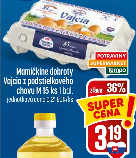 Mamičkine dobroty Vajcia z podstielkového chovu M