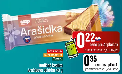COOP Tradičná kvalita arašidová oblátka
