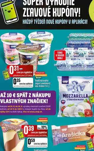 COOP tradičná kvalita mozzarella z čerstvého mlieka