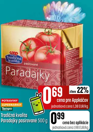 COOP Tradičná kvalita pasterizované paradajky