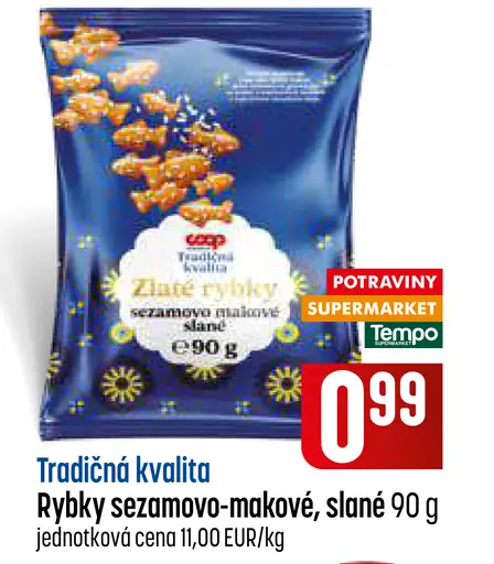 Rybky sezamovo-makové, slané