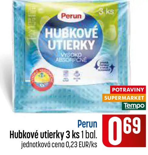 Perun hubkové utierky