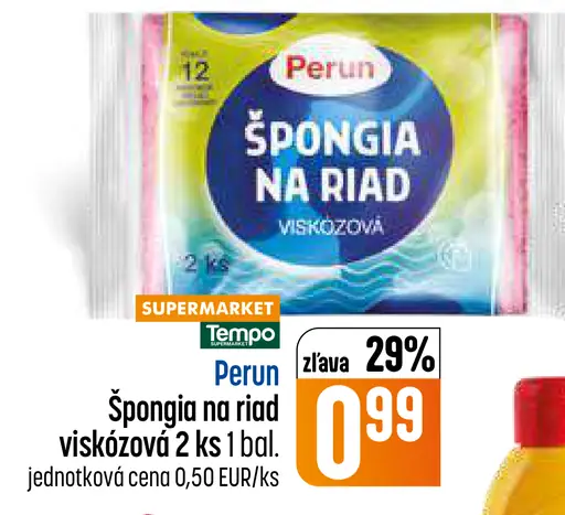 Perun špongia na riad viskózová