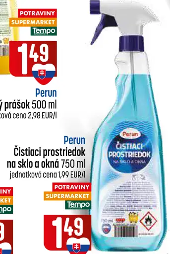 Perun Čistiaci prostriedok na sklo a okná