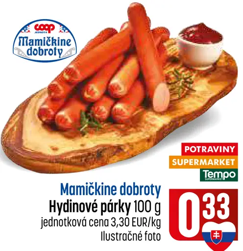 Mamičkina dobroty Hydinové párky