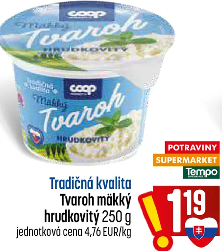Tvaroh mäkký hrudkovitý