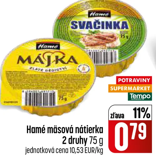 Mäsová nátierka, 2 druhy