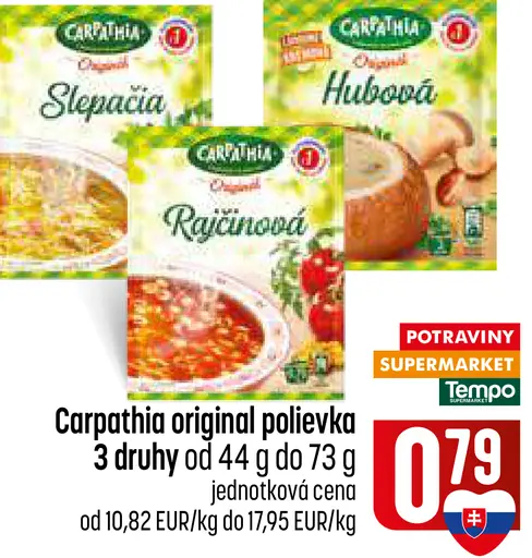 Carpathia originálna polievka, 3 druhy