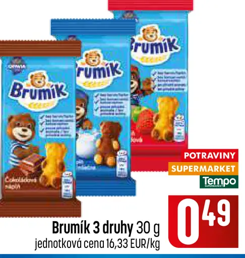 Brumík 3 druhy