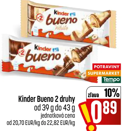 Kinder Bueno 2 druhy