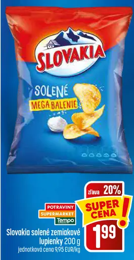 Slovakia zemiakové lupienky solené