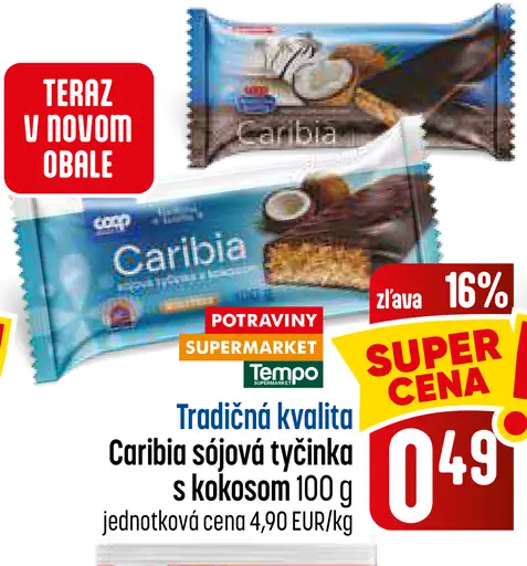 Caribia sójová tyčinka s kokosom