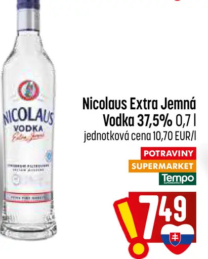 Nicolaus Extra jemná vodka 38%