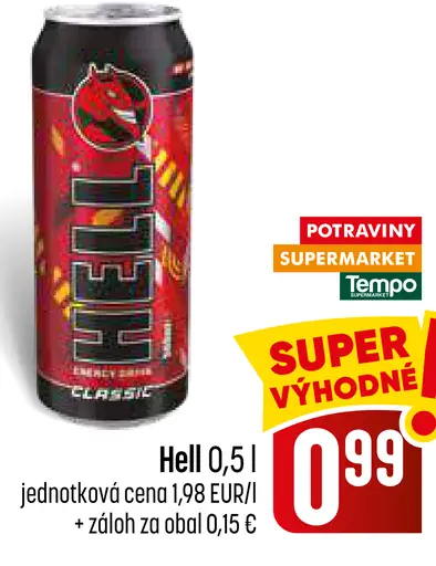 Hell Classic energetický nápoj
