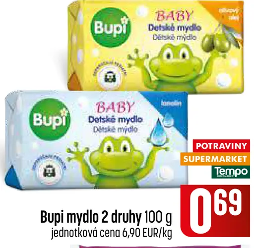 Bupi detské mydlo, 2 druhy
