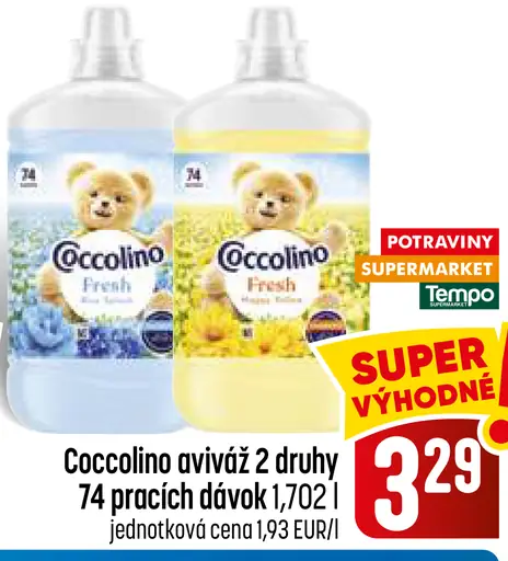 Coccolino aviváž rôzne druhy