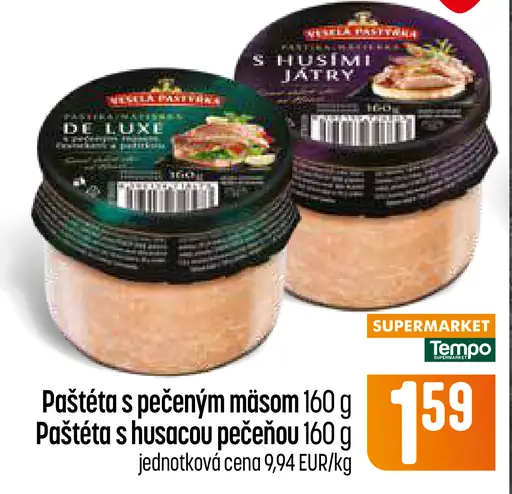 Veľká Raňajka Paštéta s pečeným mäsom