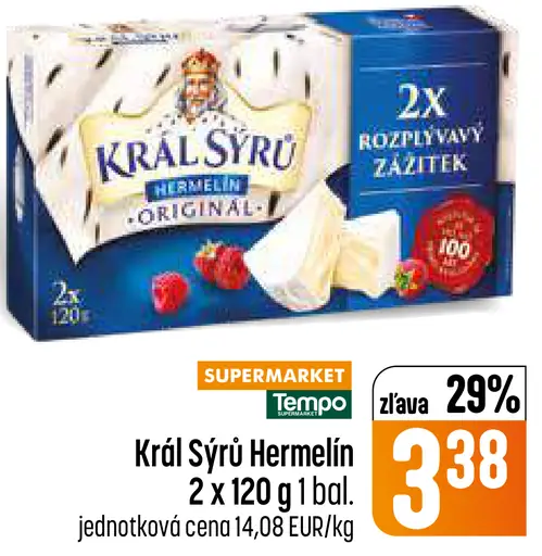 Král Sýrů Hermelín Original 2 ks
