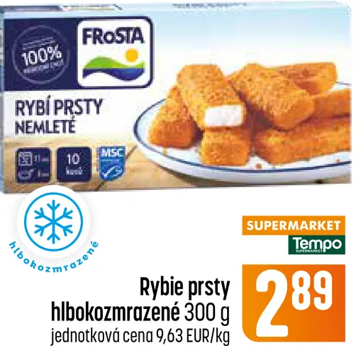 Frosta rybie prsty nemleté hlbokozmrazené