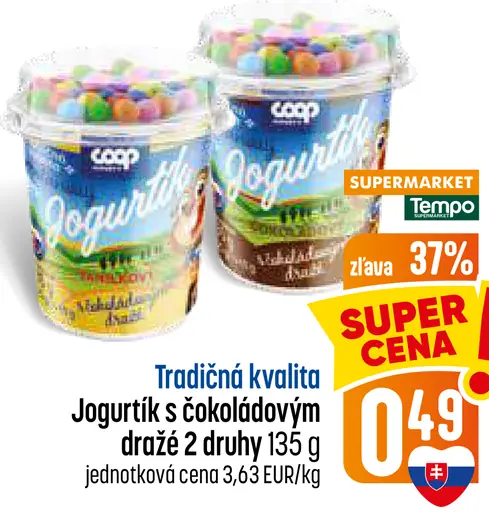 Jogurtík s čokoládovým dražé – 2 druhy