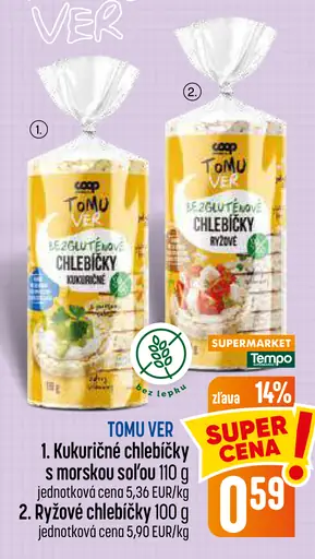 TOMU VER Kukuričné chlebíčky s morskou soľou