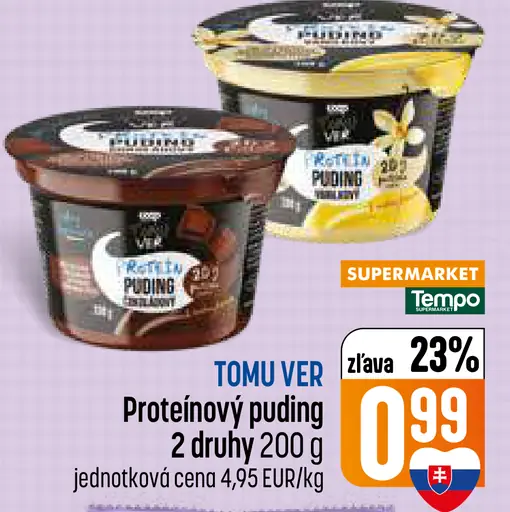 TOMU VER proteínový puding 2 druhy