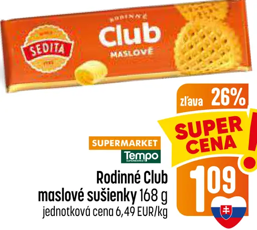 Sedita Rodinné Club maslové sušienky