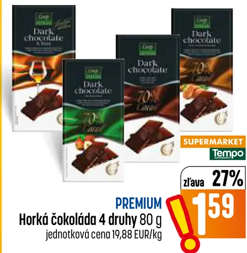 K-Classic horká čokoláda – 4 druhy