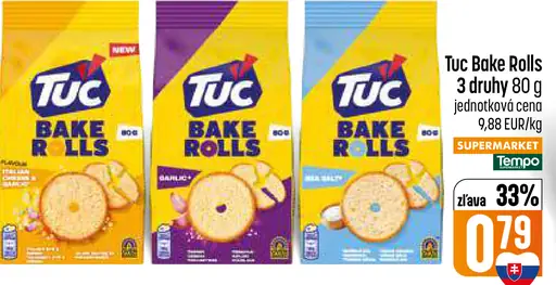 Tuc Bake Rolls – paprika, cesnak, blue salt