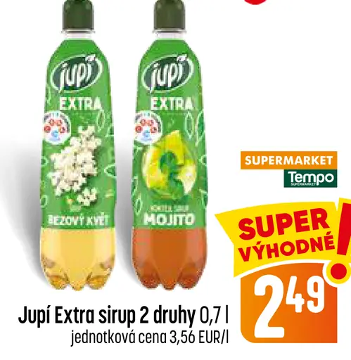 Jupí Extra sirup, 2 druhy