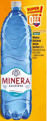 Minera Kalciová jemne perlivá voda