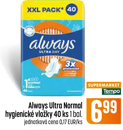 Always Ultra Normal hygienické vložky