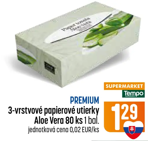 Premium 3-vrstvové papierové utierky Aloe vera