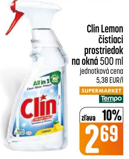 Clin Lemon čistiaci prostriedok na okná