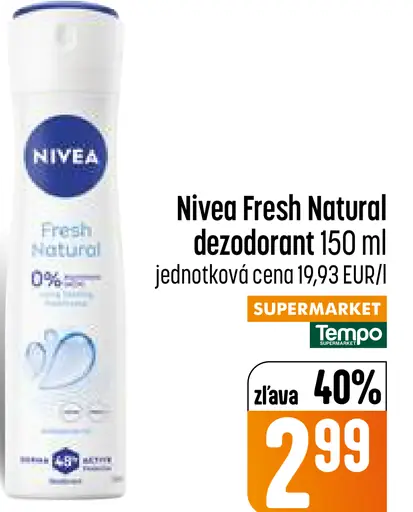 Nivea Fresh Natural sprej dezodorant