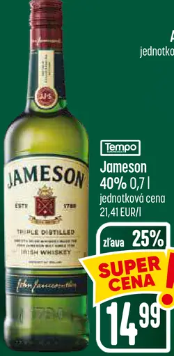 Jameson írska whiskey 40%