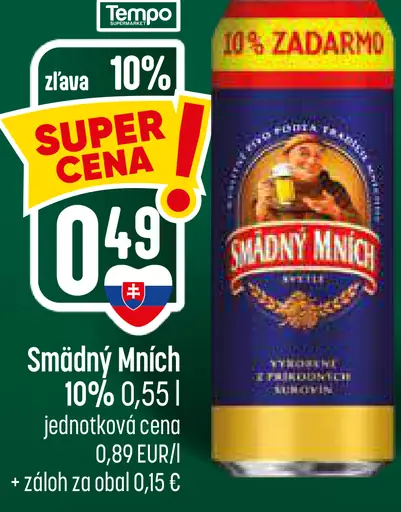 Smädný Mních 10 plechovka