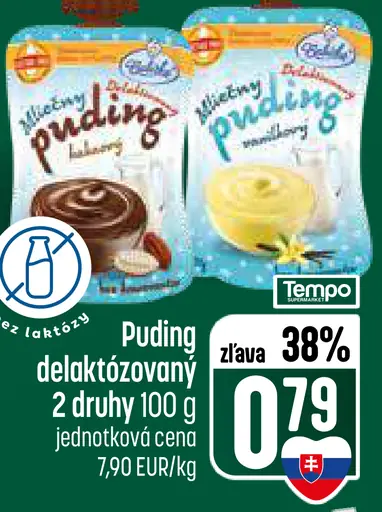 Puding delaktózovaný – rôzne druhy