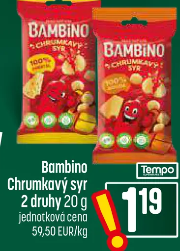 Bambino Chrumkavý syr rôzne druhy
