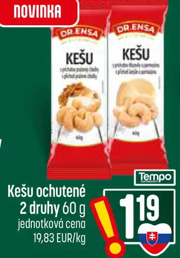 Dr. Ensa kešu ochutené, rôzne druhy